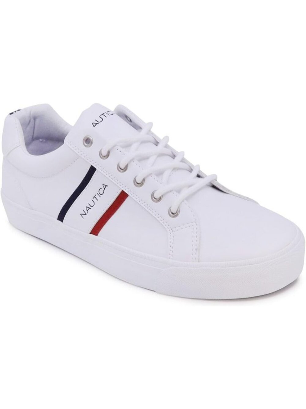 Nautica Men's Avary White Square Toe Classic Lace Up Low Top Fashion Sneakers